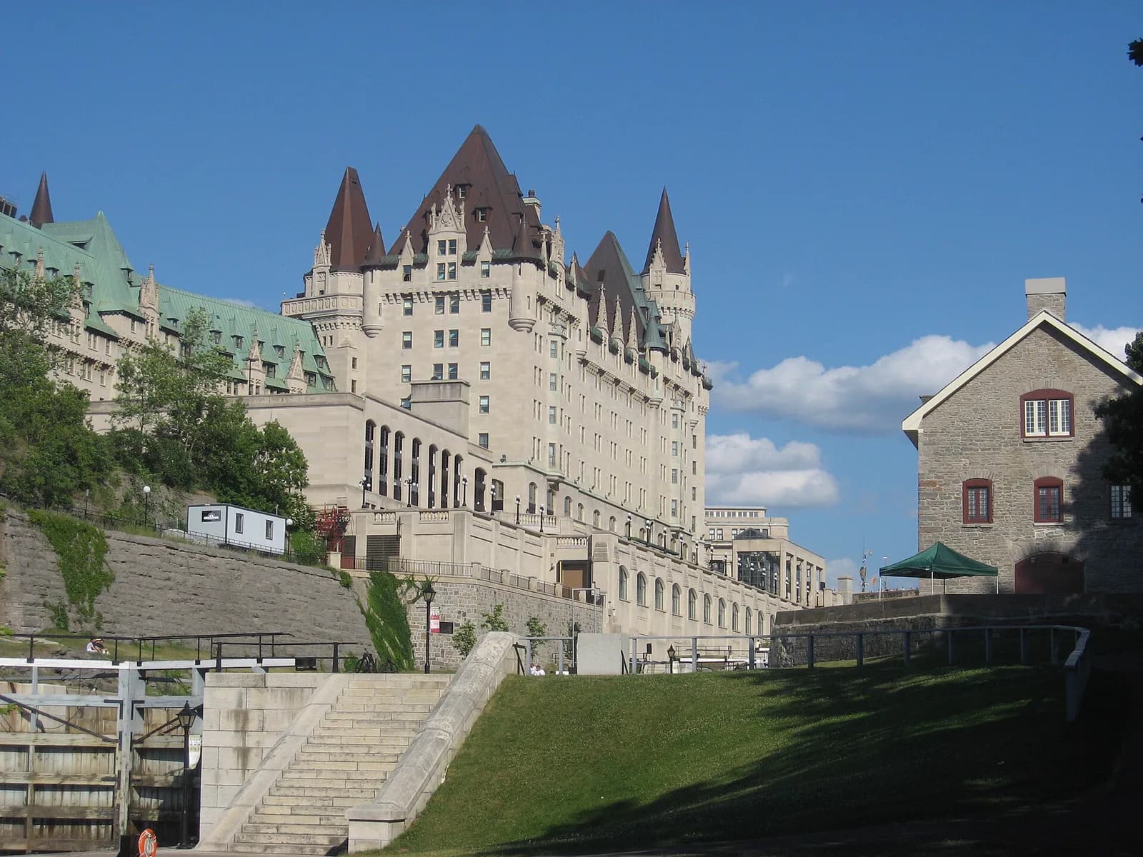 The Château Laurier above the Rideau Canal locks, Ottawa